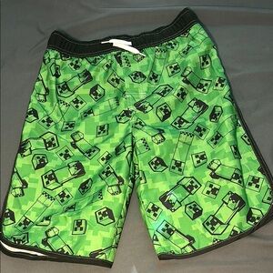 Minecraft Green Creeper Swim Shorts
